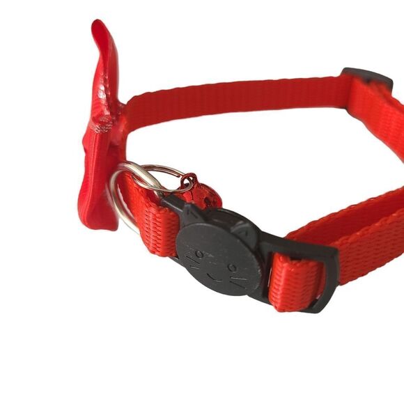 Breakaway Red Collar with‎ Bow And Bell NEW - Picture 5 of 6